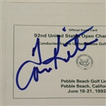 Four Official US Open Scorecards Signed by Champions Irwin, Strange, Els, Kite JSA ALOA