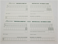 1995 & 1996 Masters Tournament Official Scorecards Signed by Champions Faldo and Crenshaw JSA ALOA
