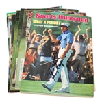 Nine Signed Masters Themed Sports Illustrated Magazines - Player, Casper, Faldo and More JSA ALOA