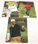 Nine Signed Masters Themed Sports Illustrated Magazines - Player, Casper, Faldo and More JSA ALOA