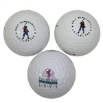 Three Golf Balls - Two Golf Memorabilia Collector Logo and One 1994 Fantasy Golf Challenge Logo