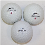 Three Golf Balls - Two Golf Memorabilia Collector Logo and One 1994 Fantasy Golf Challenge Logo