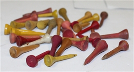 Assorted Vintage Golf Tees - 35 Tees