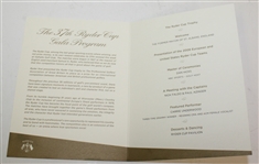 2008 Ryder Cup Gala Dinner Program/Menu, Invite, and Ticket