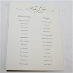 2008 Ryder Cup Gala Dinner Program/Menu, Invite, and Ticket
