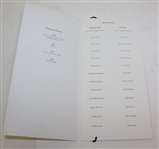 2002 Ryder Cup Gala Dinner Program and Menu