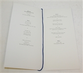 2002 Ryder Cup Players Dinner Menu