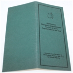 'Golf Course Changes & Improvements: The First 40 Years Augusta National Golf Club' Booklet