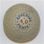 1918 Spalding Forty Ball - Blue and Red