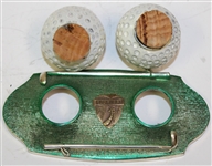 Salt and Pepper Shakers on Metal Putting Green with Clubs Made in Japan - Roth Collection