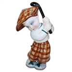 Boy Golfer Ceramic Statue - Made in Italy - Roth Collection