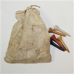 Selfridge's British Made Wooden Golf Tee Bag with Tees - Roth Collection