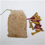 Vintage Unmarked Golf Tee Bag with Tees - Roth Collection