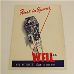 1946 Third Annual Philadelphia Inquirier Invitation Tournament Program with Herman Barron Cut JSA ALOA