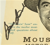 Full Set of 11 'Teeing Off with Sam Snead' Pamphlets - One Signed by Sam Snead JSA ALOA