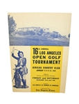 1941 Los Angeles Open Program with Champ  Johnny Bulla Signed Cut JSA ALOA