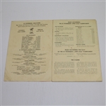 1941 St. Petersburg Tournament Pairing Sheet/Pogram - Sam Snead Winner