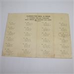 1941 St. Petersburg Tournament Pairing Sheet/Pogram - Sam Snead Winner