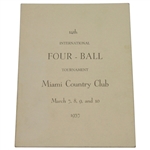 1937 International Four-Ball Tournament Program - Picard and Revolta Winner
