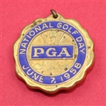 Jack Nicklaus Signed 1963 National Golf Day Booklet Plus Two Golf Day Medals ('58 & '59) JSA ALOA