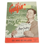 Byron Nelson Signed 1942 Golfing Magazine - 'Golf Swings Into War' JSA ALOA