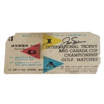 Jack Nicklaus Signed 1966 Intl Trophy and Canada Cup Ticket-Contested in Tokyo- Seldom Seen! JSA ALOA