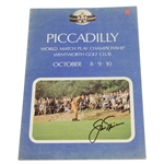 Jack Nicklaus Signed 1970 Piccadilly World Match Play Program JSA ALOA