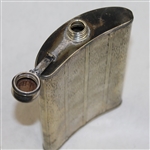 Circa 1920's Evans Nickel Silver with Enamel Golfer Flask