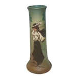 Weller Dickensware Vase- Female Golfer (Early 1900's) - R. Wayne Perkins Collection