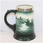 Lenox Mug- Female Golfer- Silver Rim - R. Wayne Perkins Collection