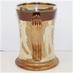 Silver Rimmed Doulton Lambeth Mug- Golfers Depicted - R. Wayne Perkins Collection