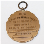 1941 Amateur Public Links Sectional Qualifying Rounds Low Scorer Medal - Kansas City - Robert Sommers Collection
