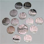 1974 World Golf Hall of Fame Enshrinement Silver Medals Set #3 - VP John Derr Collection