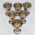 Wallace Bothers Silver Co. Serving Tray with Silver Plated Serving Cups