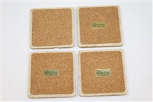 Classic Stone Coasters Depicting Vintage Golf Scenes