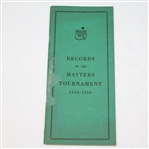 Official 1950 Records of the Masters Tournament Booklet