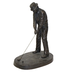 Large Bronze Ltd Golfer Statue by Jeanne Rynhart - Made in Ireland Circa 1980's