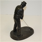 Large Bronze Ltd Golfer Statue by Jeanne Rynhart - Made in Ireland Circa 1980's