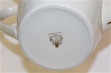 1992 Chick Evans WGA Logo Memorial Pro-Am Ceramic Teapot & Glasses Set