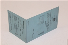1951 Oakland Hills Caddie Card - Blue