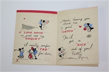 1940 Valentine from Patty Berg to John Derr JSA ALOA