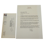 Patty Berg Letter to John Derr about Future Hall of Fame Location JSA ALOA
