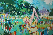 LeRoy Neiman Signed 'April at Augusta' Art Piece from Personal Collection - Framed - JSA ALOA