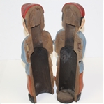 Classic Wooden Golfer Themed Wine/Bottle Holder