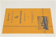1940 Women's Western Open Championship Program - Babe Zaharias First Major - Excellent Condition