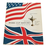 1971 The Ryder Cup at Old Warson Country Club Program