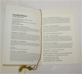 Arnold Palmer Funeral Service Program Including Photo