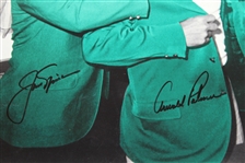 Arnold Palmer & Jack Nicklaus Signed B&W with Color 16x20 Jacket Photo JSA ALOA