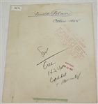 Arnold Palmer Signed June 18, 1965 Sun Times Wire Photo JSA ALOA