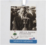 1989 US Amateur at Merion Porcelain Plate with 2005 US Amateur Member Badge